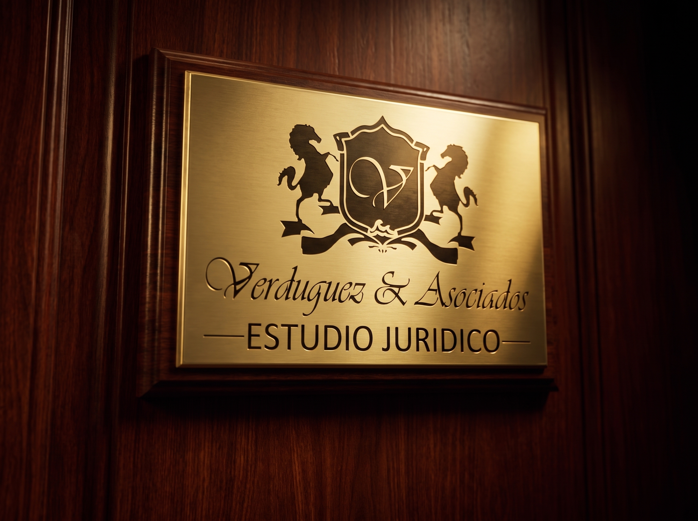Placa institucional de Verduguez & Asociados